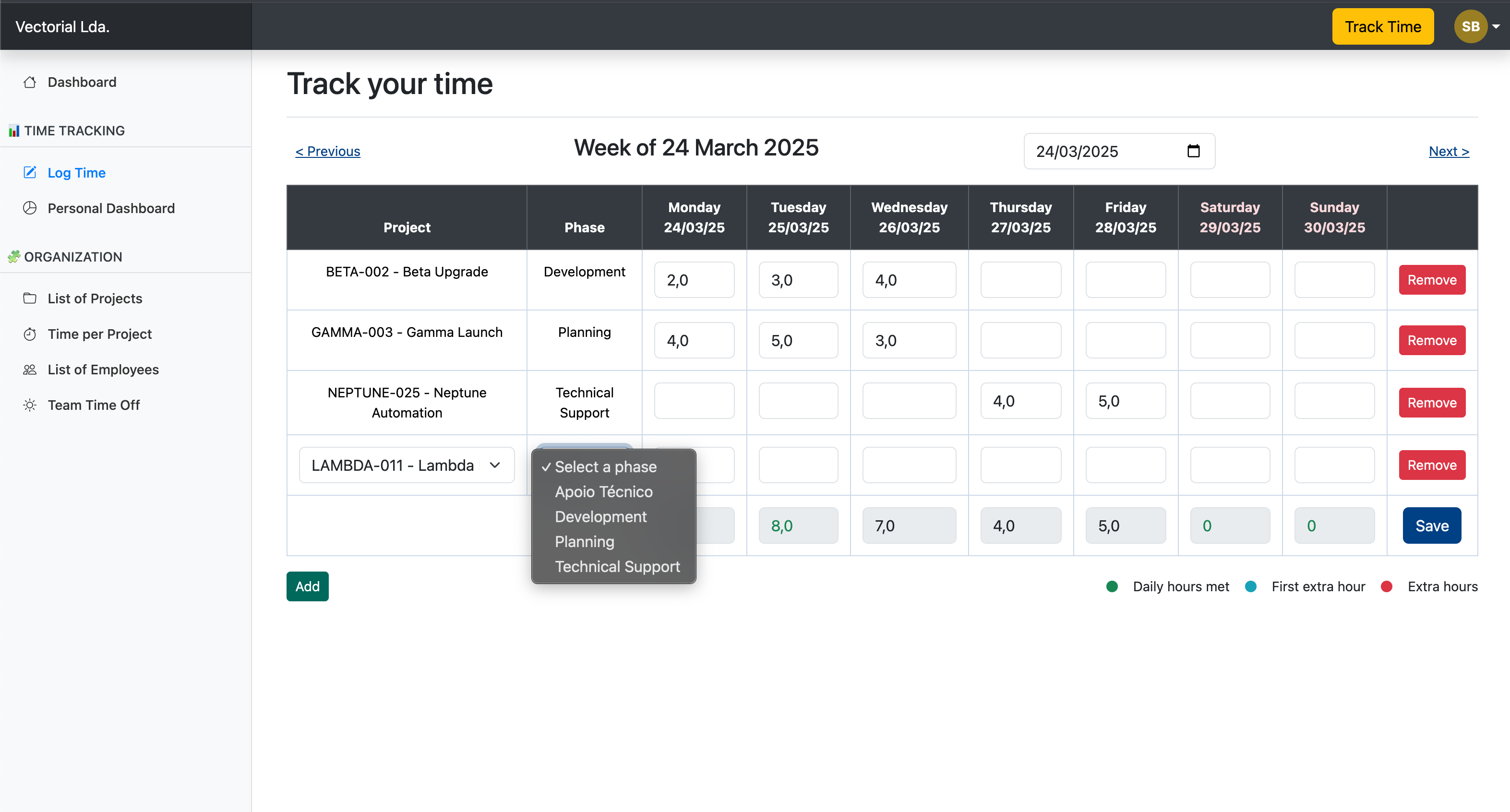 Simple Time Tracking